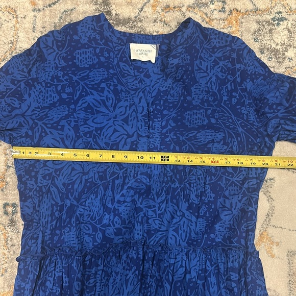 Tuckernuck Hyacinth House blue Tiered V-Neck Quidnet Mini Dress - Picture 7 of 8